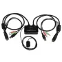 StarTech.com conmutador KVM de cable USB a HDMI de 2 puertos con audio y conmutador remoto – alimentado por USB
