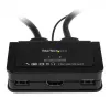 StarTech.com conmutador KVM de cable USB a HDMI de 2 puertos con audio y conmutador remoto – alimentado por USB