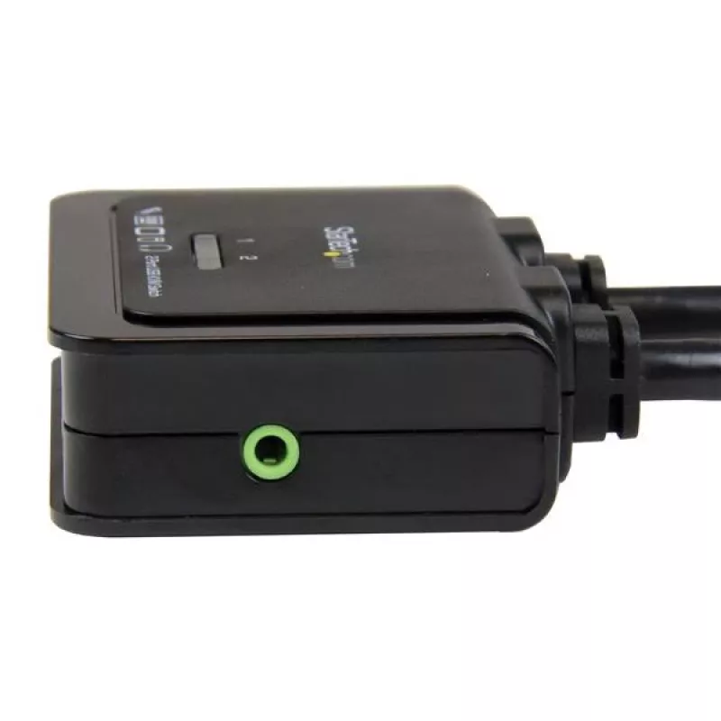 StarTech.com conmutador KVM de cable USB a HDMI de 2 puertos con audio y conmutador remoto – alimentado por USB