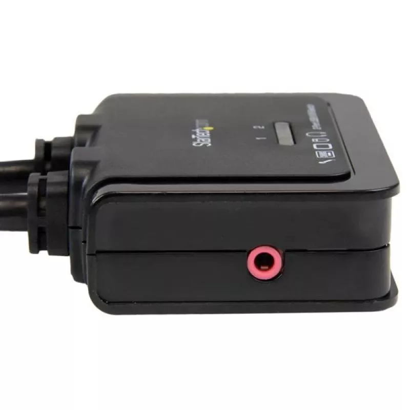 StarTech.com conmutador KVM de cable USB a HDMI de 2 puertos con audio y conmutador remoto – alimentado por USB