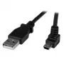 StarTech.com cable Mini-USB de 1 m – A a Mini-B en ángulo ascendente, 1 m, USB A, Mini-USB B, USB 2.0, macho/macho, negro