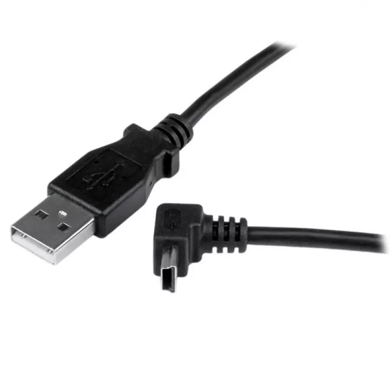 StarTech.com cable Mini-USB de 1 m – A a Mini-B en ángulo ascendente, 1 m, USB A, Mini-USB B, USB 2.0, macho/macho, negro