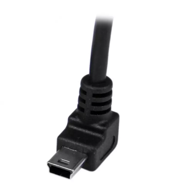 StarTech.com cable Mini-USB de 1 m – A a Mini-B en ángulo ascendente, 1 m, USB A, Mini-USB B, USB 2.0, macho/macho, negro