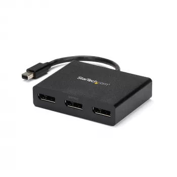 StarTech.com adaptador multipantalla de 3 puertos – hub MST Mini DisplayPort a DisplayPort, doble 4K 30Hz y 1x 1080p – divisor de vídeo para modo de escritorio extendido solo en Windows – mDP 1.2 a 3x DP