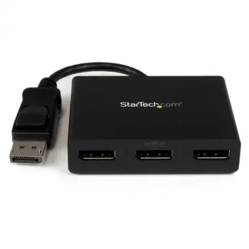 StarTech.com adaptador multipantalla de 3 puertos – hub MST DisplayPort 1.2 a doble 4K 30 Hz y 1x 1080p – divisor de vídeo para modo de escritorio extendido solo en PC Windows – DP a 3 monitores DP