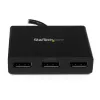 StarTech.com adaptador multipantalla de 3 puertos – hub MST DisplayPort 1.2 a doble 4K 30 Hz y 1x 1080p – divisor de vídeo para modo de escritorio extendido solo en PC Windows – DP a 3 monitores DP