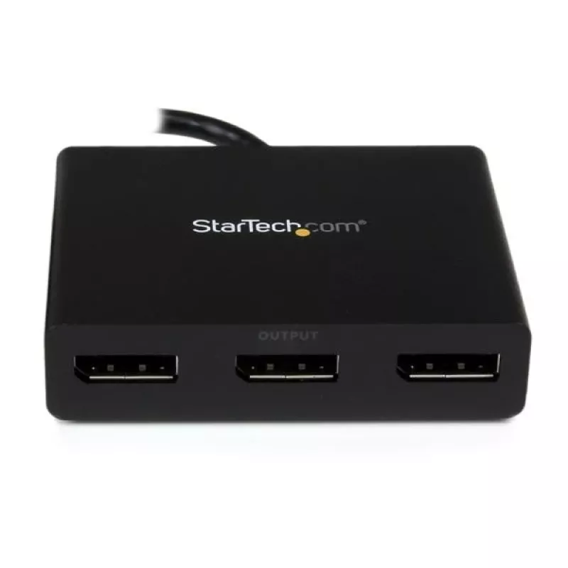 StarTech.com adaptador multipantalla de 3 puertos – hub MST DisplayPort 1.2 a doble 4K 30 Hz y 1x 1080p – divisor de vídeo para modo de escritorio extendido solo en PC Windows – DP a 3 monitores DP