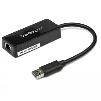 StarTech.com adaptador de red USB 3.0 a Gigabit Ethernet NIC con puerto USB – negro