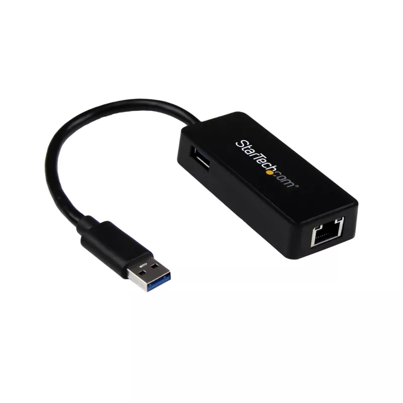 StarTech.com adaptador de red USB 3.0 a Gigabit Ethernet NIC con puerto USB – negro