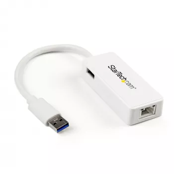 StarTech.com adaptador de red USB 3.0 a Gigabit Ethernet NIC con puerto USB – blanco
