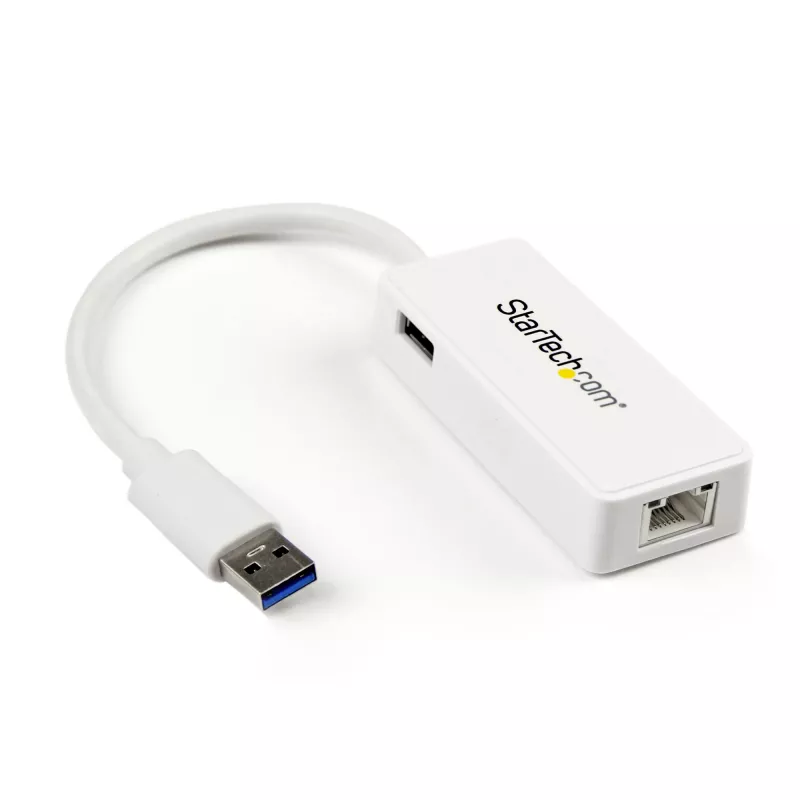 StarTech.com adaptador de red USB 3.0 a Gigabit Ethernet NIC con puerto USB – blanco