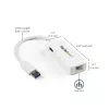 StarTech.com adaptador de red USB 3.0 a Gigabit Ethernet NIC con puerto USB – blanco