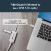 StarTech.com adaptador de red USB 3.0 a Gigabit Ethernet NIC con puerto USB – blanco