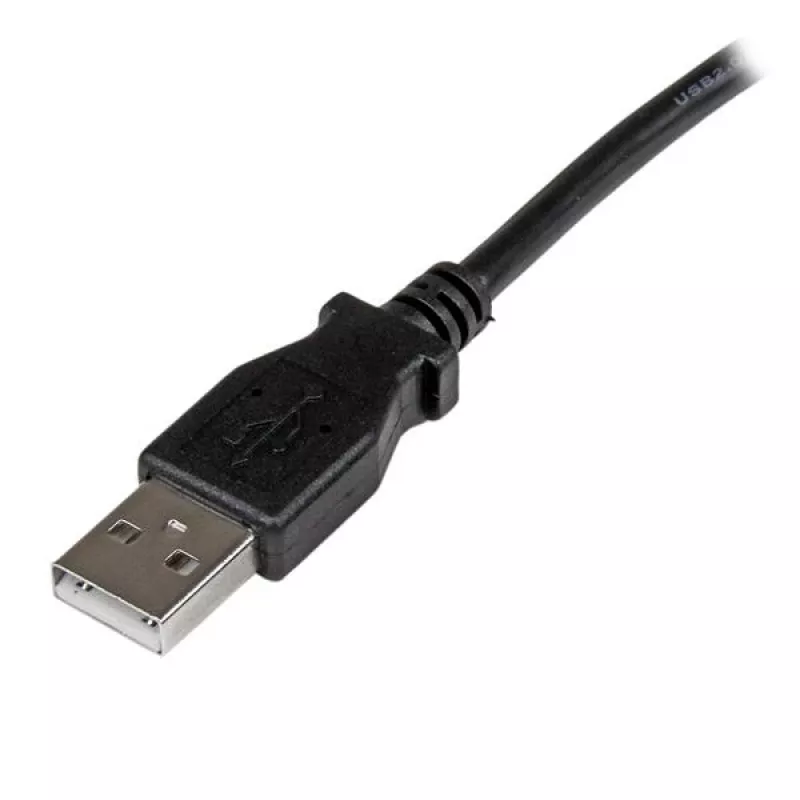 StarTech.com cable USB 2.0 de 2 m A a B en ángulo izquierdo – M/M