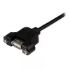 StarTech.com cable USB de montaje en panel de 3 ft A a A – F/M, 0,9 m, USB A, USB A, USB 2.0, negro