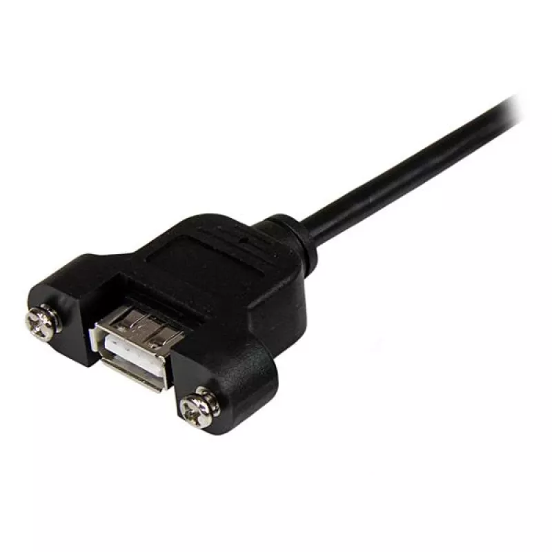 StarTech.com cable USB de montaje en panel de 3 ft A a A – F/M, 0,9 m, USB A, USB A, USB 2.0, negro