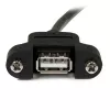 StarTech.com cable USB de montaje en panel de 3 ft A a A – F/M, 0,9 m, USB A, USB A, USB 2.0, negro