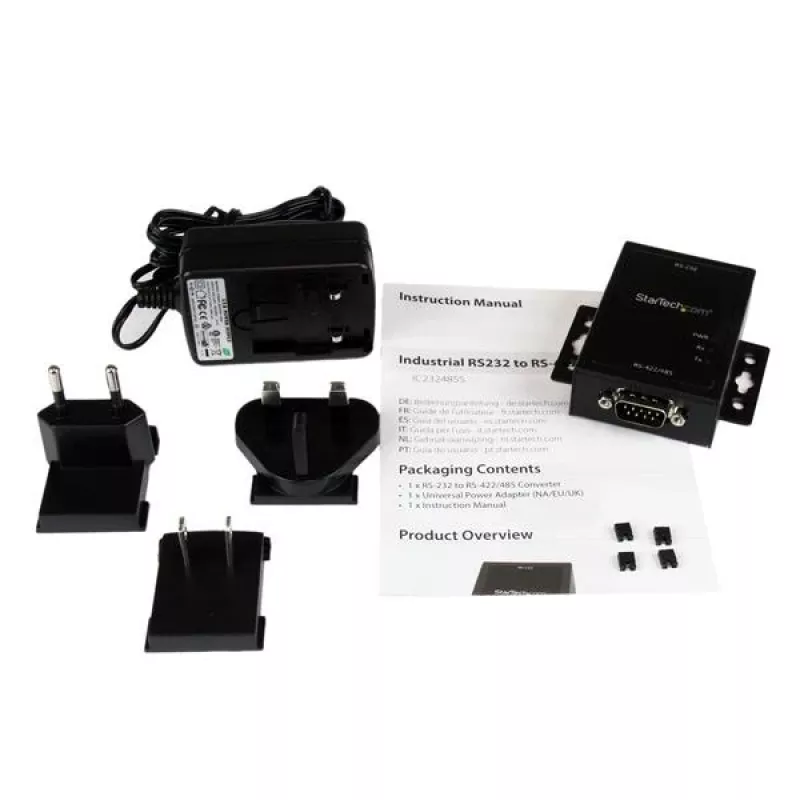 StarTech.com convertidor de puerto serie industrial RS232 a RS422/485 con protección ESD de 15KV