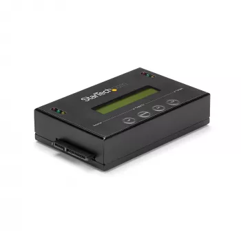 StarTech.com duplicador y borrador de discos duros independiente 1:1, clonador y borrador de discos SATA HDD/SSD, pantalla LCD, conforme TAA, independiente del sistema operativo