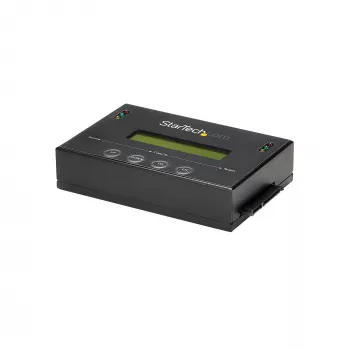 StarTech.com duplicador y borrador de discos duros independiente 1:1, clonador y borrador de discos SATA HDD/SSD, pantalla LCD, conforme TAA, independiente del sistema operativo