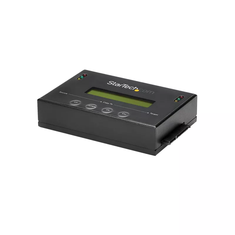 StarTech.com duplicador y borrador de discos duros independiente 1:1, clonador y borrador de discos SATA HDD/SSD, pantalla LCD, conforme TAA, independiente del sistema operativo