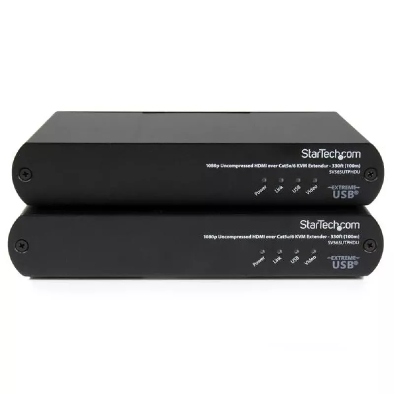 StarTech.com extensor de consola KVM USB HDMI sobre Cat 5e / Cat 6 con vídeo 1080p sin comprimir – 100 m