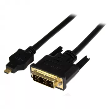 StarTech.com cable Micro HDMI a DVI de 2 m – cable adaptador Micro HDMI a DVI – cable de interfaz de vídeo Micro HDMI Tipo D a monitor/pantalla/proyector DVI-D Single Link – duradero