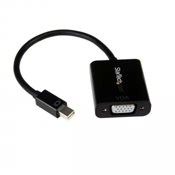 StarTech.com adaptador Mini DisplayPort a VGA – convertidor activo Mini DP a VGA – vídeo 1080p – mDP o Thunderbolt 1/2 Mac/PC a monitor/proyector/pantalla VGA – mDP 1.2 a VGA dongle – negro