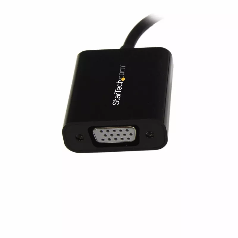 StarTech.com adaptador Mini DisplayPort a VGA – convertidor activo Mini DP a VGA – vídeo 1080p – mDP o Thunderbolt 1/2 Mac/PC a monitor/proyector/pantalla VGA – mDP 1.2 a VGA dongle – negro