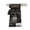 StarTech.com adaptador de tarjeta PCI Express (PCIe) de 4 puertos SuperSpeed USB 3.0 con 2 canales dedicados de 5 Gbit/s – UASP – alimentación SATA / LP4