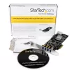 StarTech.com adaptador de tarjeta PCI Express (PCIe) de 4 puertos SuperSpeed USB 3.0 con 2 canales dedicados de 5 Gbit/s – UASP – alimentación SATA / LP4