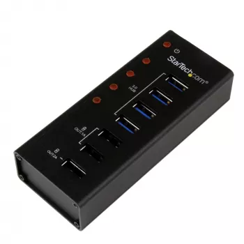StarTech.com hub USB 3.0 de 4 puertos más 3 puertos de carga USB dedicados…