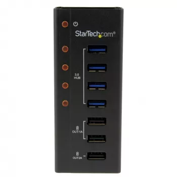 StarTech.com hub USB 3.0 de 4 puertos más 3 puertos de carga USB dedicados…