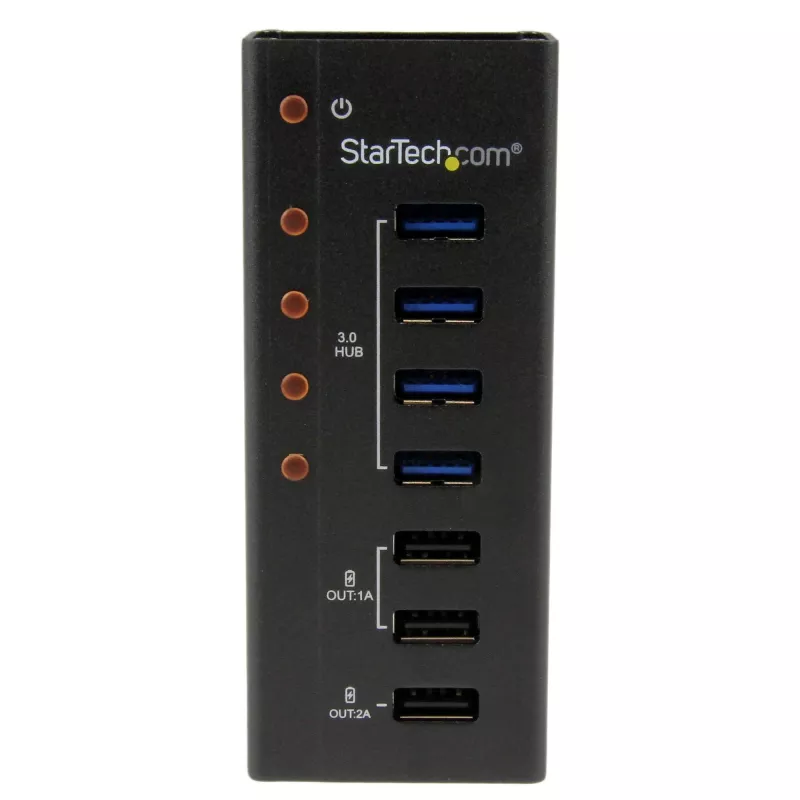 StarTech.com hub USB 3.0 de 4 puertos más 3 puertos de carga USB dedicados…