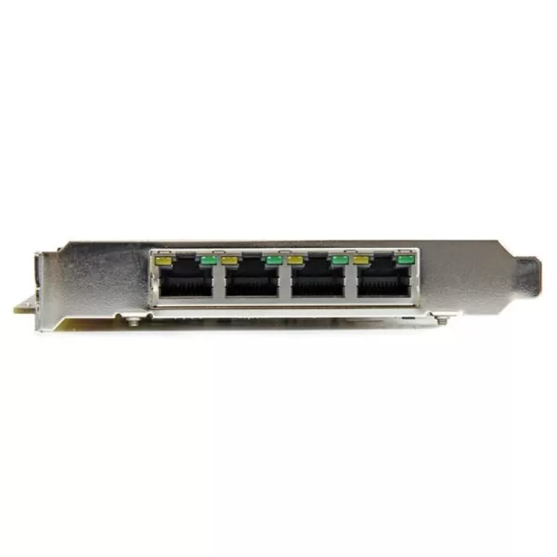 StarTech.com Tarjeta de red PCIe Gigabit Power over Ethernet de 4 puertos – NIC PCI Express PSE / PoE – TAA