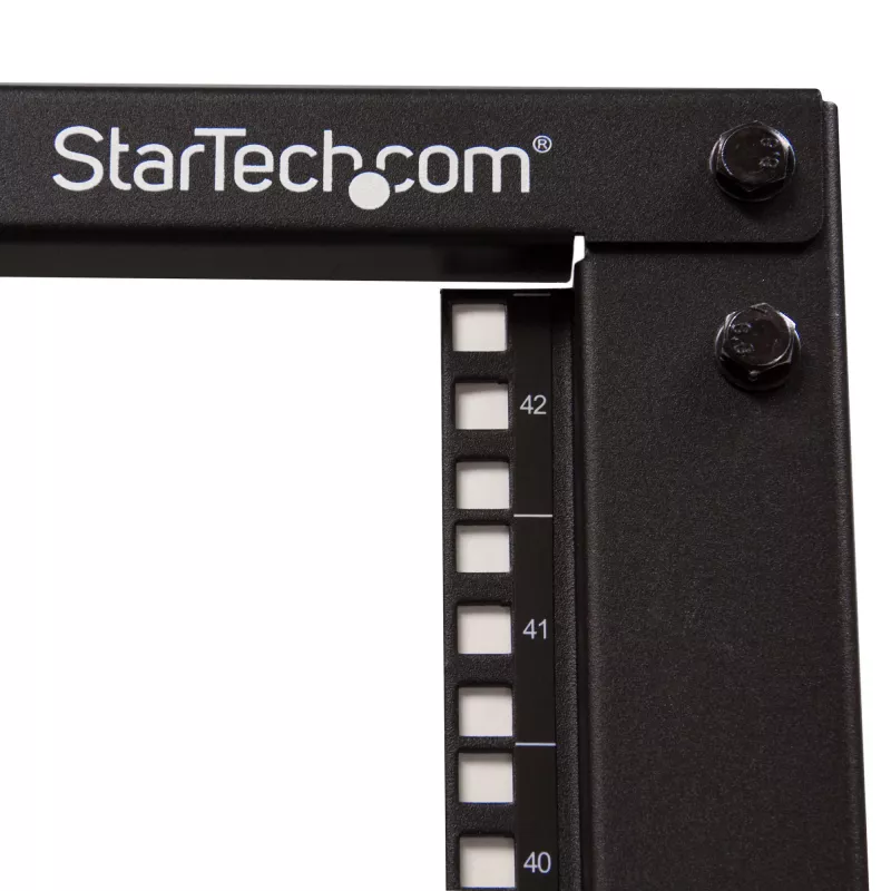 StarTech.com Rack de servidor móvil de 42U de 4 postes con estructura abierta, rack de red de 19