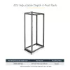 StarTech.com Rack de servidor móvil de 42U de 4 postes con estructura abierta, rack de red de 19