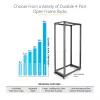 StarTech.com Rack de servidor móvil de 42U de 4 postes con estructura abierta, rack de red de 19