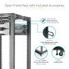 StarTech.com Rack de servidor móvil de 42U de 4 postes con estructura abierta, rack de red de 19