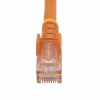 StarTech.com Cable Ethernet CAT6 de 3 m – Cable Gigabit Ethernet CAT 6 naranja – Cable de red/parcheo RJ45 UTP 250 MHz 100W PoE, sin lengüeta con alivio de tensión, probado individualmente