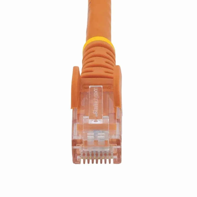 StarTech.com Cable Ethernet CAT6 de 3 m – Cable Gigabit Ethernet CAT 6 naranja – Cable de red/parcheo RJ45 UTP 250 MHz 100W PoE, sin lengüeta con alivio de tensión, probado individualmente