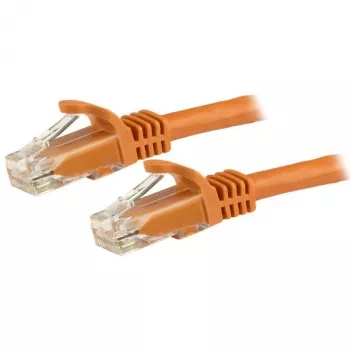 StarTech.com Cable Ethernet CAT6 de 5 m – Cable Gigabit Ethernet CAT 6 naranja – Cable de red/parcheo RJ45 UTP 250MHz 100W PoE sin lengüeta con alivio de tensión probado individualmente