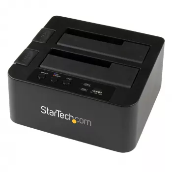StarTech.com Duplicador de discos duros de doble bahía, clonador/copiador autónomo USB 3.0 (5 Gbit/s) / eSATA a SATA III de 2,5/3,5