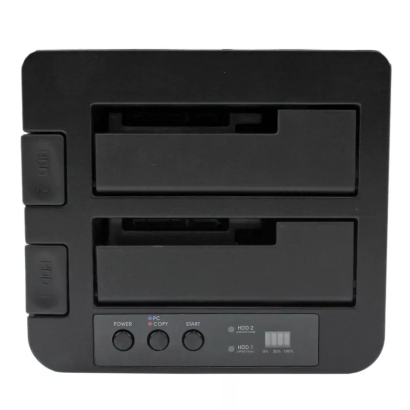 StarTech.com Duplicador de discos duros de doble bahía, clonador/copiador autónomo USB 3.0 (5 Gbit/s) / eSATA a SATA III de 2,5/3,5