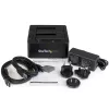StarTech.com Docking station de discos duros USB 3.0 / eSATA a SATA de doble bahía, dock de discos duros USB, docking station externa para SSD/HDD SATA I/II/III de 2,5/3,5