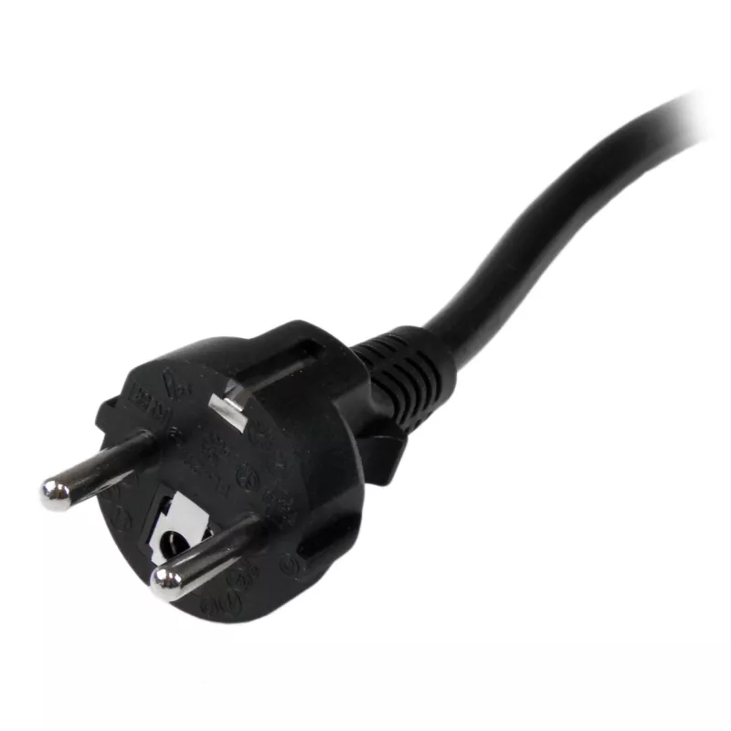 StarTech.com Cable de alimentación de ordenador de 2m (6ft), 16AWG, EU Schuko a C19, 16A 250V, cable de alimentación de CA de repuesto negro, cable de alimentación de impresora, cable de fuente de alimentación de PC, cable de alimentación de monitor – Certificado UL