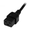 StarTech.com Cable de alimentación de ordenador de 2m (6ft), 16AWG, EU Schuko a C19, 16A 250V, cable de alimentación de CA de repuesto negro, cable de alimentación de impresora, cable de fuente de alimentación de PC, cable de alimentación de monitor – Certificado UL