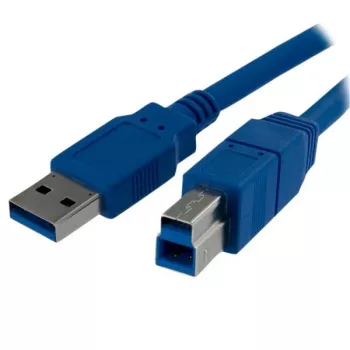 StarTech.com Cable SuperSpeed USB 3.0 A a B de 1m - M/M, 1 m, USB A, USB B, USB 3.2 Gen 1 (3.1 Gen 1), Macho/Macho, azul