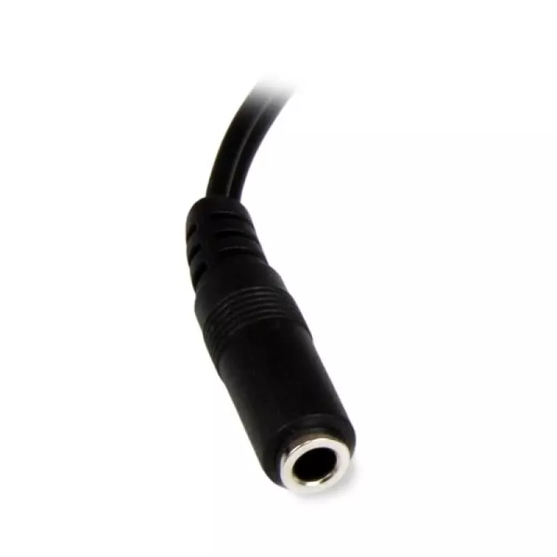 StarTech.com Cable de audio estéreo de 15 cm – Conector hembra jack de 3,5 mm a 2 conectores macho RCA