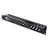 StarTech.com Canaleta de gestión de cables horizontal de 1U para rack de servidor con tapa – Panel embellecedor de canaleta de cables para rack de red de 19